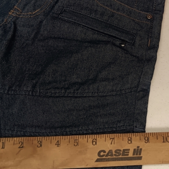 Rocawear Biker Jean Taper Mid Rise Mid Wash Black 8 Pocket Rib Leg Zip Ankle W30 - Picture 8 of 12